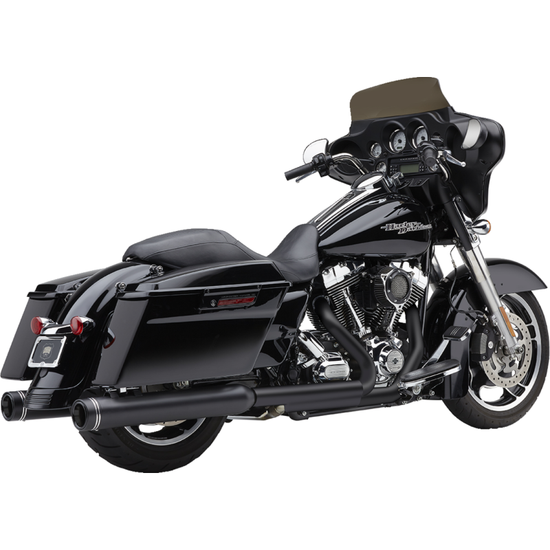 COBRA MUFFLER NH 4" FLH Black Steel Right Side - Driven Powersports