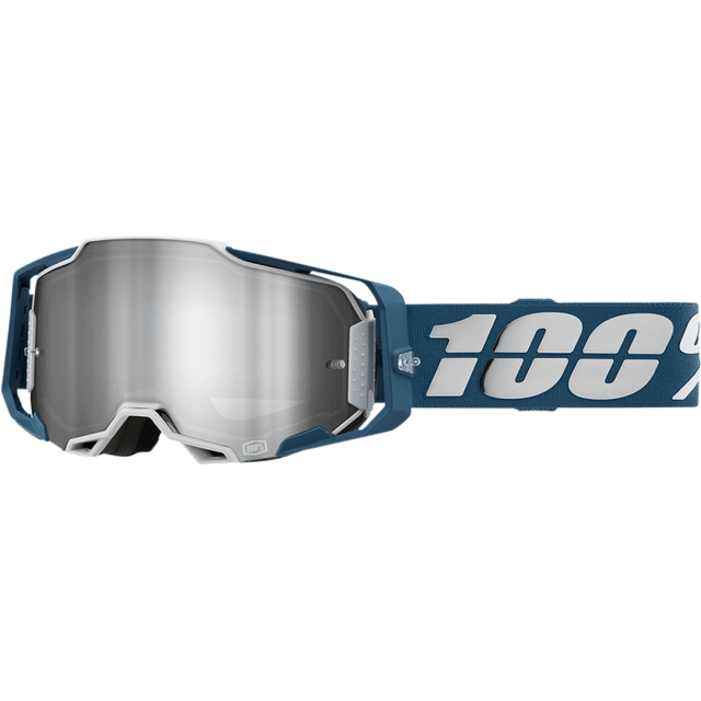 100% ARMEGA GOGGLE ALBAR FLASH SILVER LENS (50005 - 00005) - DRIVEN Canada's Powersports 19626100120450005 - 00005