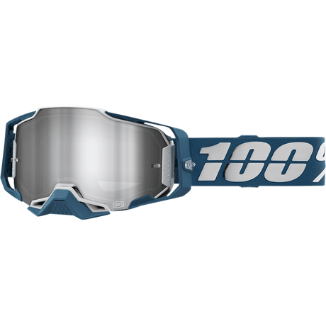 100% ARMEGA GOGGLE ALBAR FLASH SILVER LENS (50005 - 00005) - DRIVEN Canada's Powersports 19626100120450005 - 00005