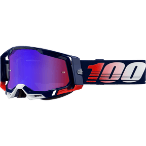100% RACECRAFT 2 GOGGLE REPUBLIC MIRROR RED/BLUE LENS (50010 - 00022) - DRIVEN Canada's Powersports 19626102305350010 - 00022