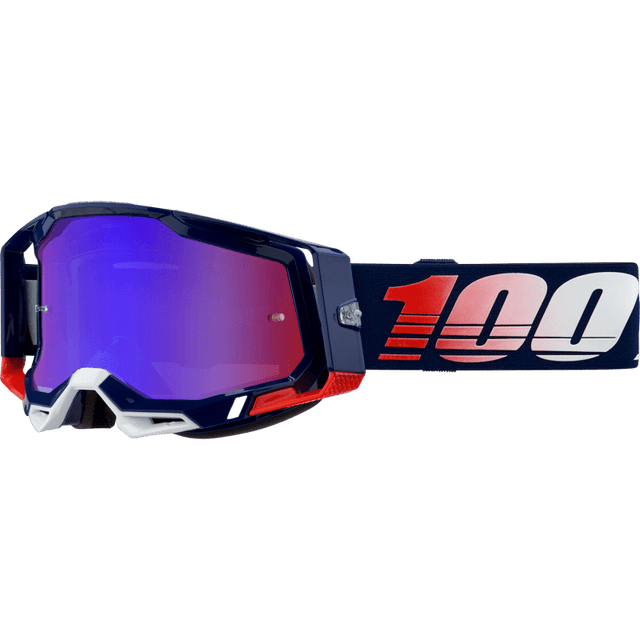 100% RACECRAFT 2 GOGGLE REPUBLIC MIRROR RED/BLUE LENS (50010 - 00022) - DRIVEN Canada's Powersports 19626102305350010 - 00022