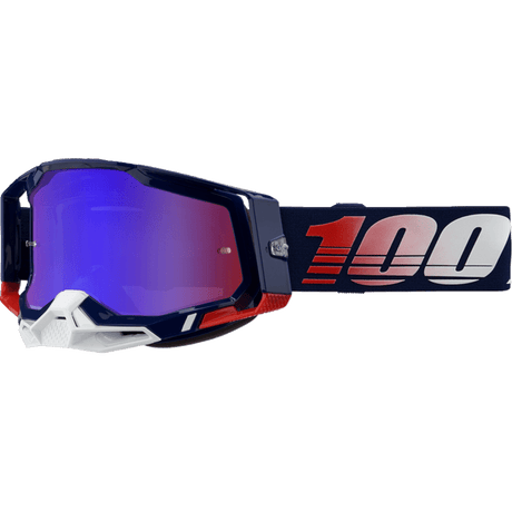 100% RACECRAFT 2 GOGGLE REPUBLIC MIRROR RED/BLUE LENS (50010 - 00022) - DRIVEN Canada's Powersports 19626102305350010 - 00022