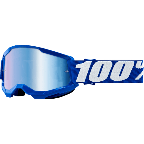 100% STRATA 2 YOUTH GOGGLE MIRROR BLUE LENS - DRIVEN Canada's Powersports 19626100222550032 - 00002