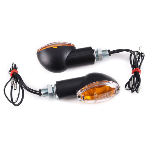 TOXIC TURN SIGNALS OVAL BLACK - CLEAR Black - Driven Powersports
