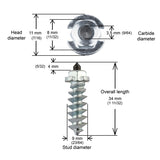 IGRIP SCREW STUDS 30MM 100QTY (SS-30100R) - Driven Powersports