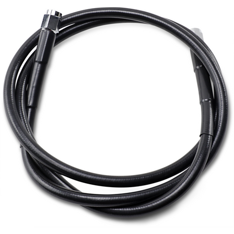 DRAG SPECIALTIES BLACK S/S BRAKE LINE 46" Front - Driven Powersports