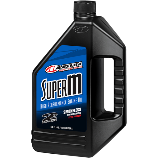 MAXIMA RACING OILS SUPER-M RACING 2-CYCLE OIL- 64oz 3/4 Front - Driven Powersports