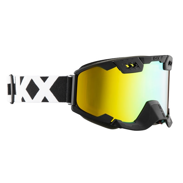 CKX 210° Goggles with Controlled Ventilation for Backcountry 210 Off-Road with full strap Matte Black Mirror gold - Driven Powersports