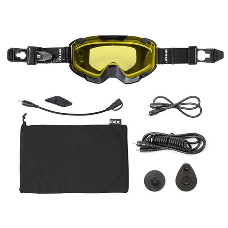 CKX Insulated Electric 210° Goggles for Trail 210 Trail Matte Black Yellow - Driven Powersports