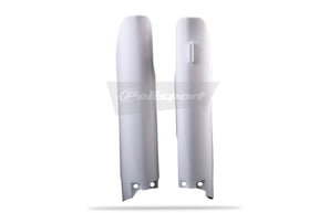 POLISPORT FORK PROTECTOR RM125/250 04-06/RMZ250 07-08. White - Driven Powersports