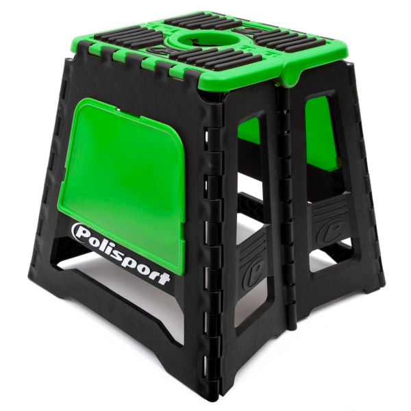 POLISPORT FOLDABLE BIKE STAND Black/Green - Driven Powersports