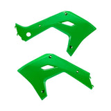 Polisport Radiator Scoop For Kawasaki KX125/KX250/KX250F Green - Driven Powersports
