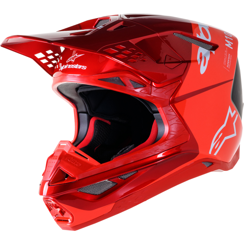 ALPINESTARS HELMET SM10 FLOOD Red Front - Driven Powersports