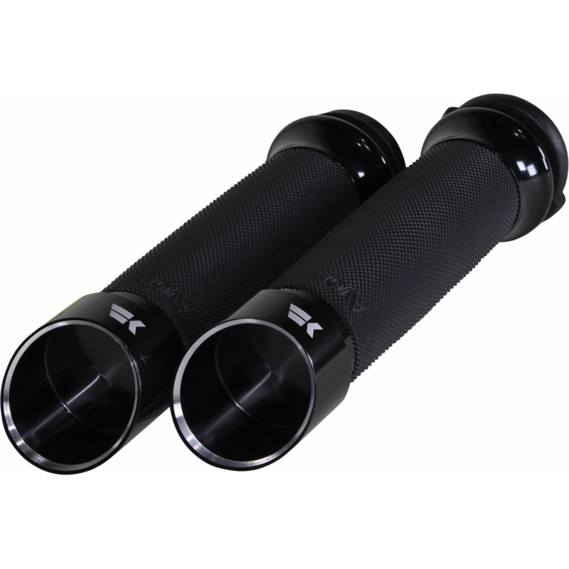 KHROME WERKS GRIP CUSTOM EDGE TBW Blue Front - Driven Powersports