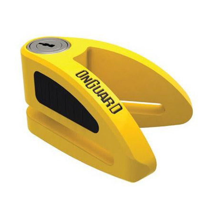 ONGUARD BOXER 8051 STAPLER STYLE DISC LOCK - 5.5MM PIN YELLOW Yellow - Driven Powersports