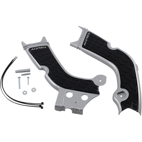 ACERBIS FRAME GRDS HON Silver/Black Front - Driven Powersports