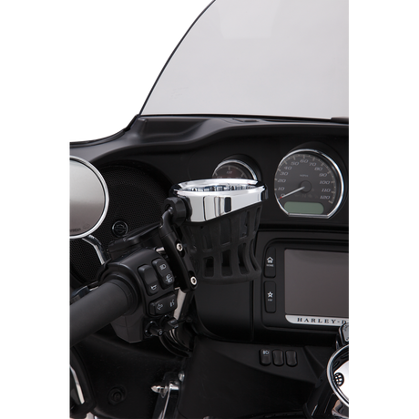 CIRO LLC Drink Holder 84-19 HD CLT/BRK MOUNT Black Application Shot - Driven Powersports