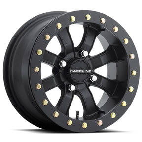 RACELINE WHEELS 14X7 4/137 A71B-BK MAMBA BLOCK Black Matte - Driven Powersports
