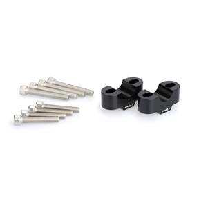 PUIG 22MM HANDLEBAR RISERS, 20MM HIGH, BLACK Black - Driven Powersports