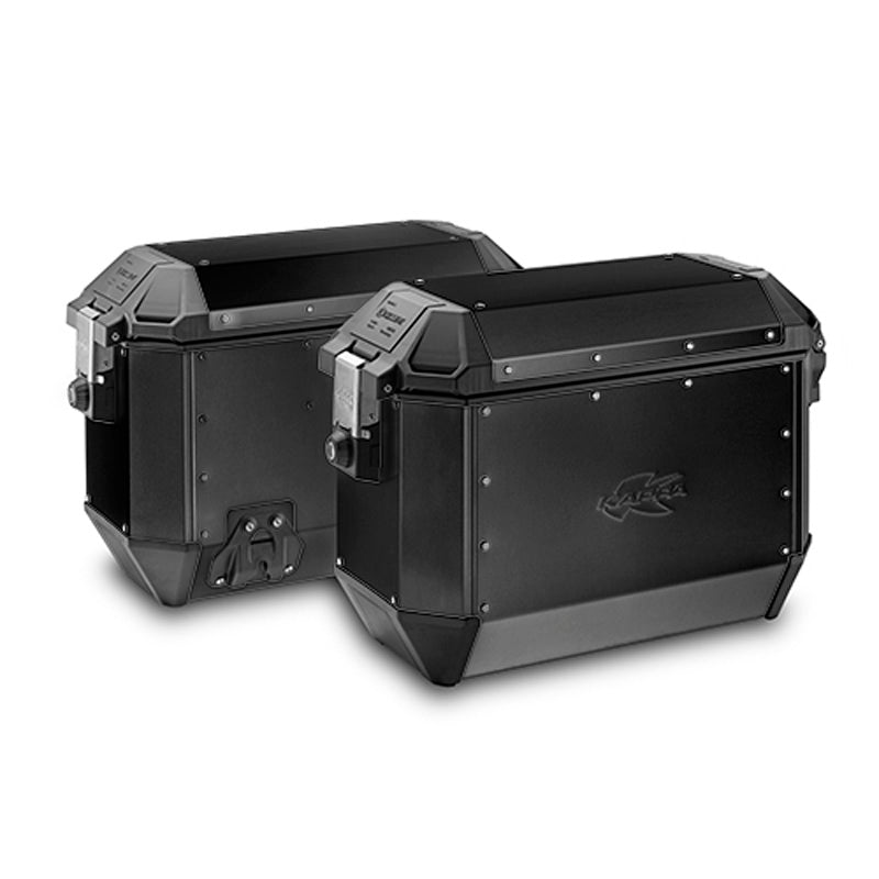 KAPPA KMS36B K-MISSION MONOKEY BLACK ALUMINIUM 36L /2PCS Black - Driven Powersports