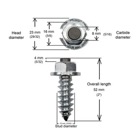 SS - FLANGED STUDS - Driven Powersports