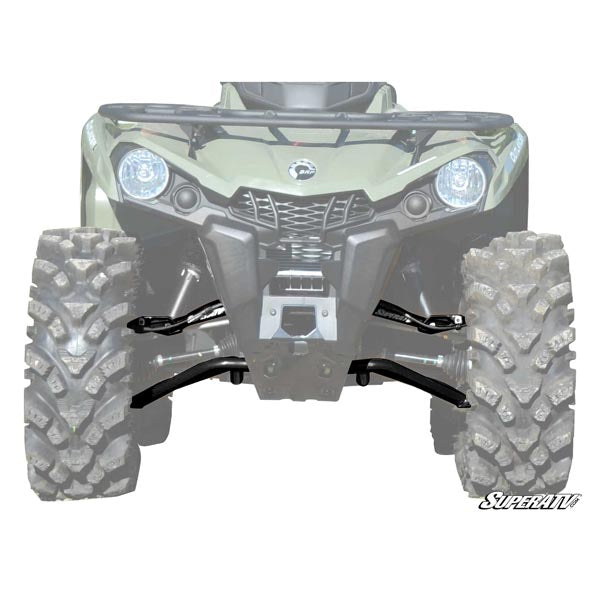 SuperATV High-Clearance 1.5" Forward Offset A-Arms w/ Keller Per. Joints (AA-CA-GEN2-1.5HCBK02) - Driven Powersports