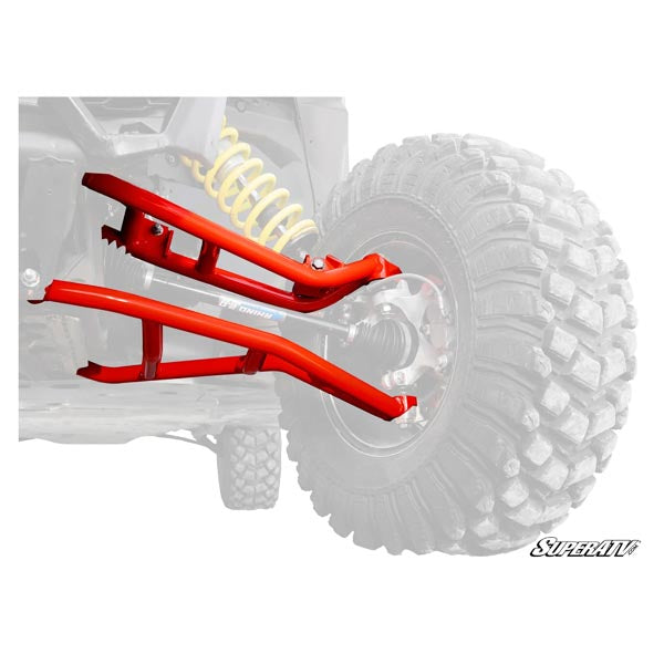 SuperATV High-Clearance A-Arms w/ Red Heavy Duty Ball Joints (AA-CA-X3-002-TU-BH14) - Driven Powersports