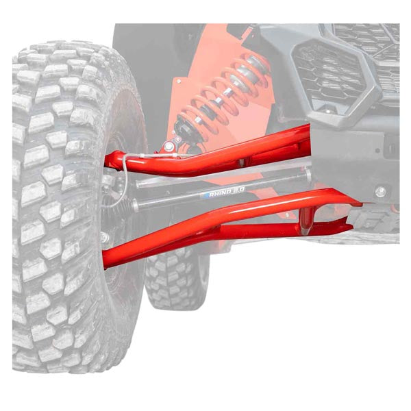 SuperATV Atlas Pro 2" Forward Offset A-Arms - Red w/ Std. Duty Ball Joints (AA-CA-X372OHC001BS14) - Driven Powersports