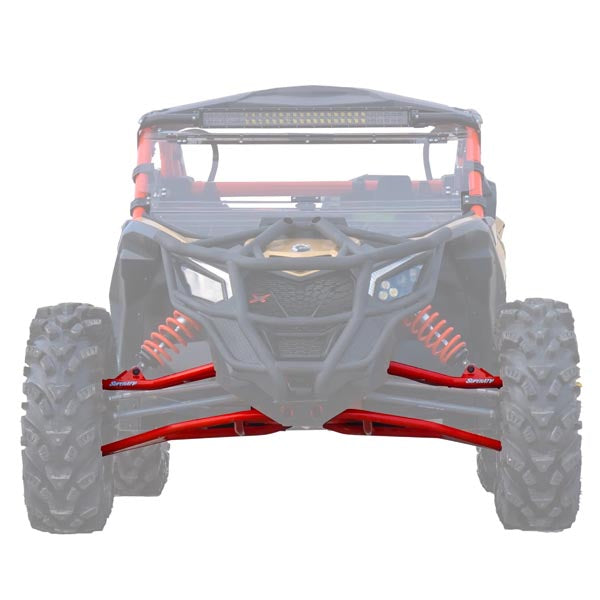 SuperATV High-Clearance A-Arms - Black w/ Heavy-Duty Ball Joints (AA-CA-X3RS-002HCBH14) - Driven Powersports