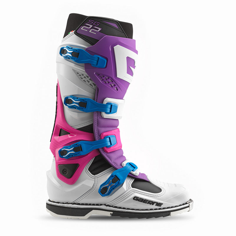 SG-22 MX BOOTS - ANTHRACITE (43) Purple/White/Pink - Driven Powersports