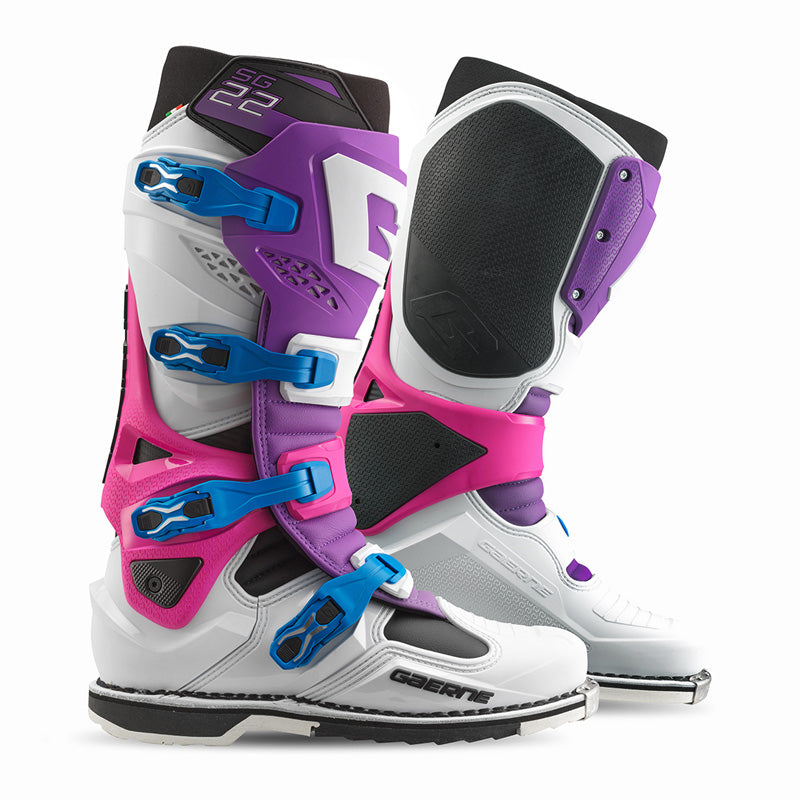 SG-22 MX BOOTS - ANTHRACITE (43) Purple/White/Pink - Driven Powersports