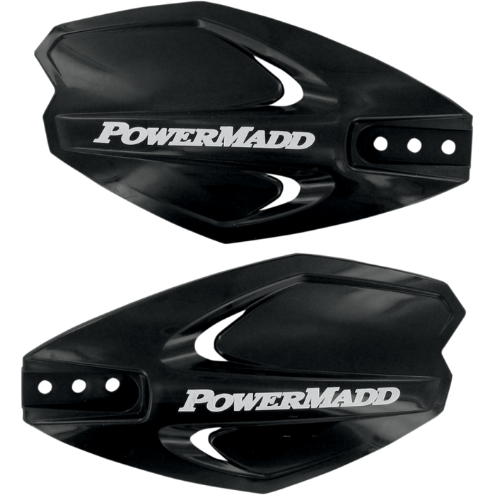 POWERMADD POWERX HANDGUARDS Black Front - Driven Powersports