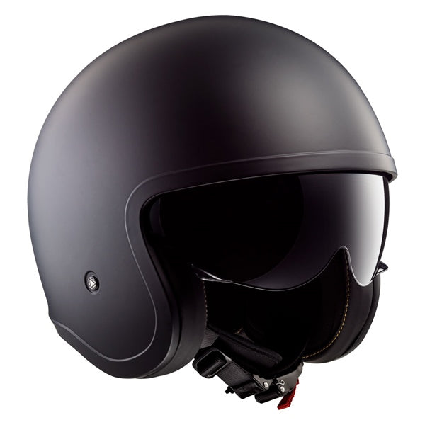 LS2 Spitfire Open-Face Helmet Solid Black SM - Driven Powersports
