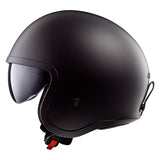 LS2 Spitfire Open-Face Helmet Solid Black SM - Driven Powersports