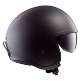 LS2 Spitfire Open-Face Helmet Solid Black SM - Driven Powersports