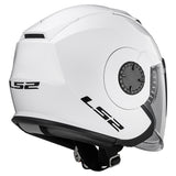 LS2 Verso Open-Face Helmet Solid White XL - Driven Powersports