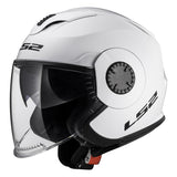 LS2 Verso Open-Face Helmet Solid White XL - Driven Powersports