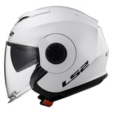 LS2 Verso Open-Face Helmet Solid White XL - Driven Powersports