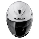 LS2 Verso Open-Face Helmet Solid White XL - Driven Powersports