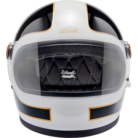 BILTWELL HELMET GRINGO S White/Black Front - Driven Powersports