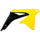 POLISPORT RADIATOR SCOOPS SUZUKI (BLACK/YELLOW) Black/Yellow - Driven Powersports