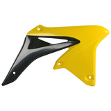 POLISPORT RADIATOR SCOOPS SUZUKI (BLACK/YELLOW) Black/Yellow - Driven Powersports