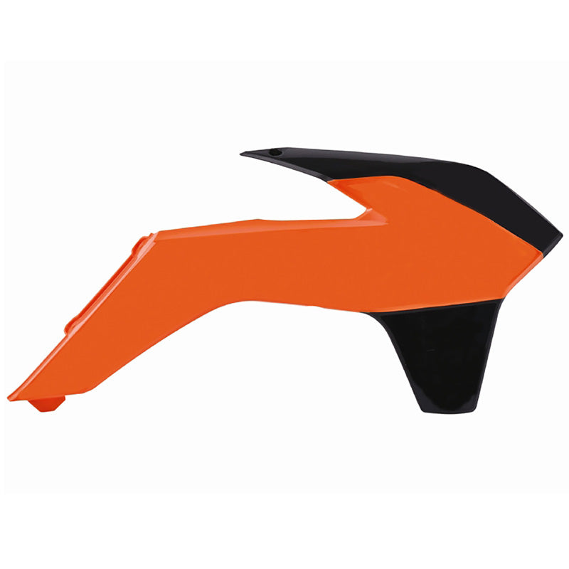 POLISPORT RADIATOR SCOOPS Black/Orange - Driven Powersports