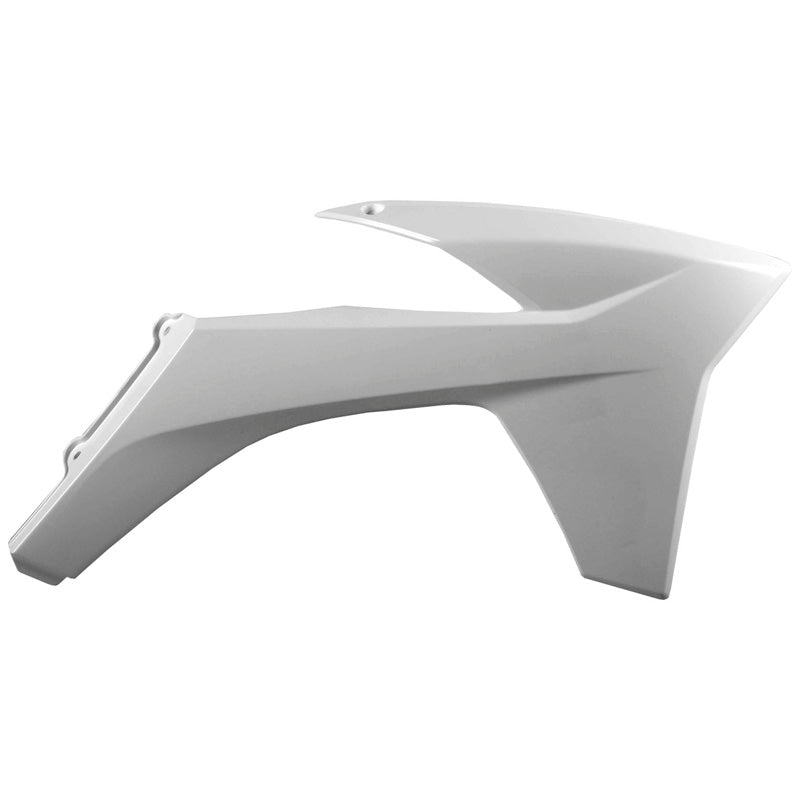 POLISPORT RADIATOR SCOOPS KTM (WHITE) - Driven Powersports