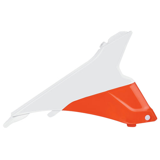 POLISPORT AIRBOX COVER KTM 13-15 (WHITE/ORANGE) White/Orange - Driven Powersports