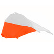 POLISPORT AIRBOX COVER KTM 14-16 (WHITE/ORANGE) White/Orange - Driven Powersports