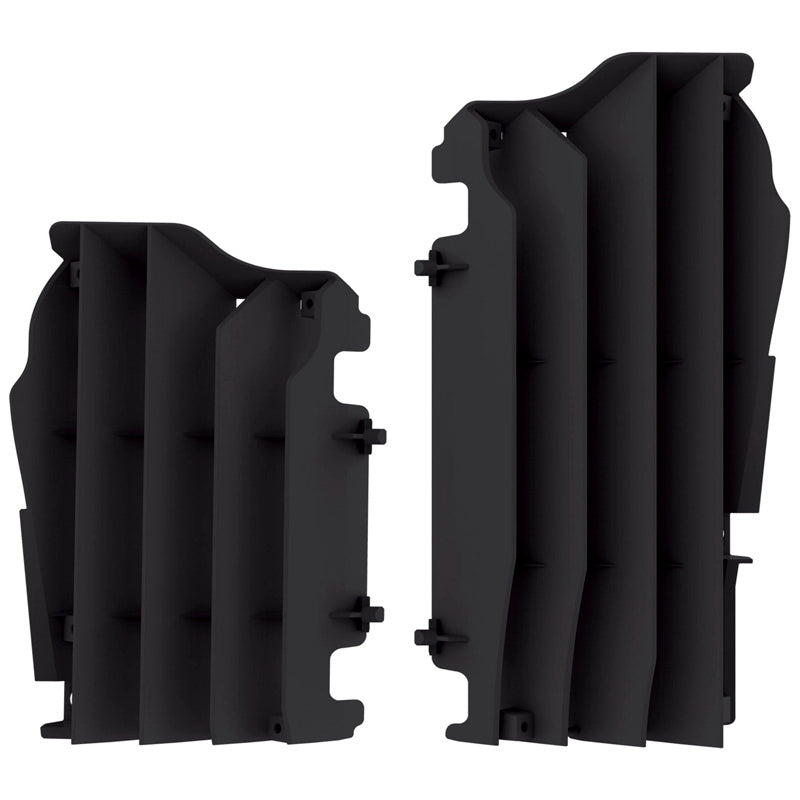 POLISPORT RADIATOR LOUVERS KAWASAKI (BLACK) Black - Driven Powersports