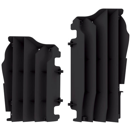 POLISPORT RADIATOR LOUVERS KAWASAKI (BLACK) Black - Driven Powersports