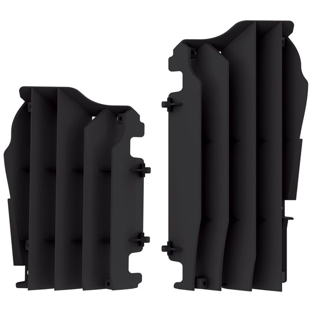 POLISPORT RADIATOR LOUVERS KAWASAKI (BLACK) Black - Driven Powersports