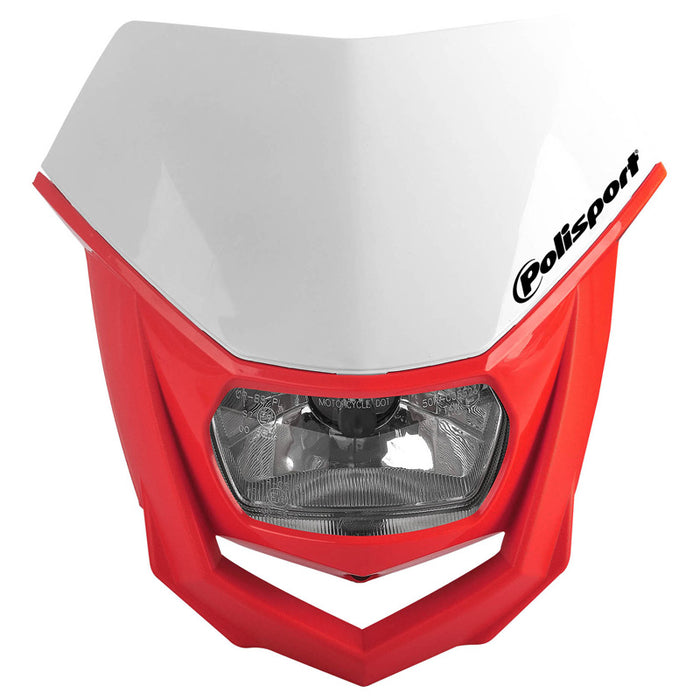 POLISPORT HALO HEADLIGHT (WHITE/RED) White/Red - Driven Powersports